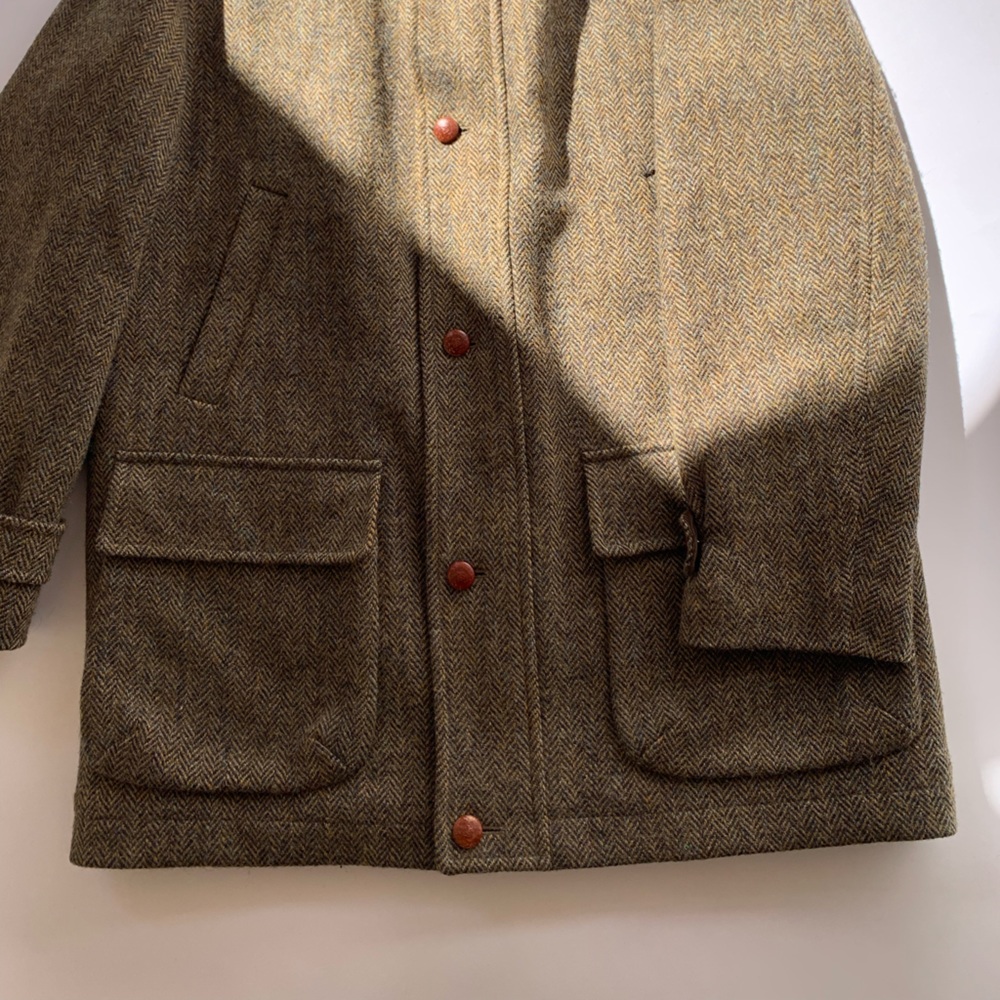 ❌SOLD❌ Vintage Harris Tweed 100% Wool Quilted Winter Jacket made for Ogilvy - Picture 11 of 16